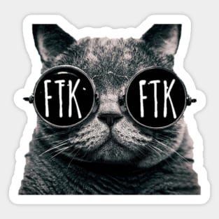 Cat FTK Sunglasses Sticker